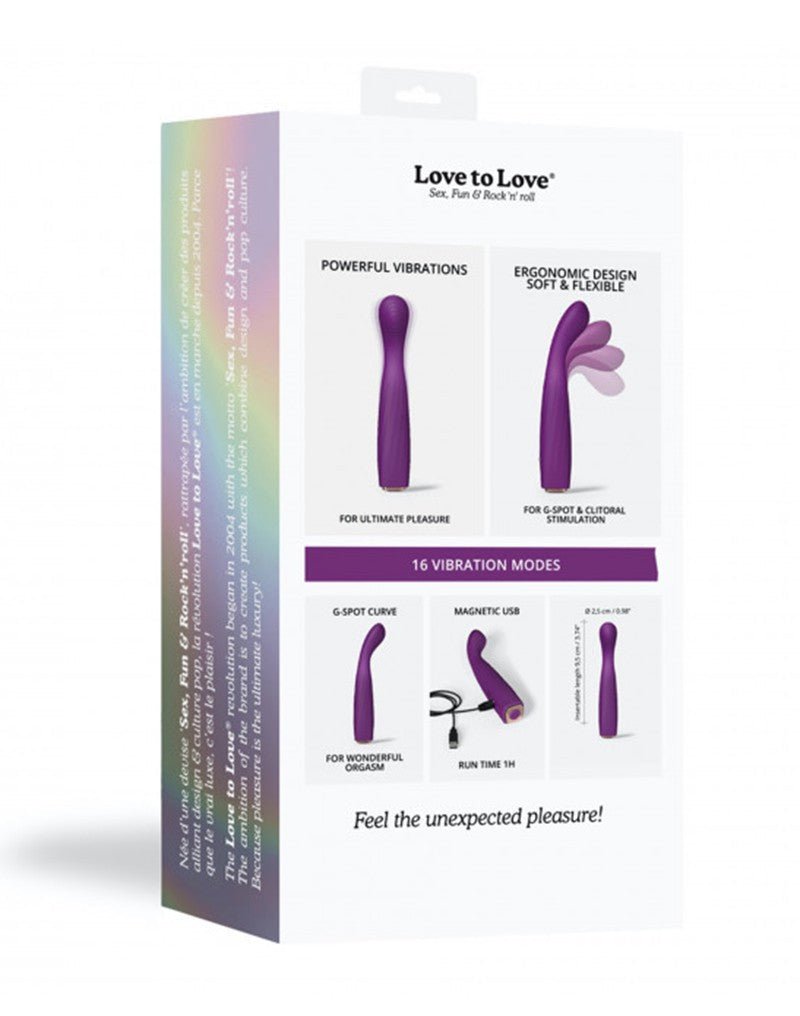 Love to Love Vibrating Feel Me G-Spot Vibrator - paars - Erotiekvoordeel.nl