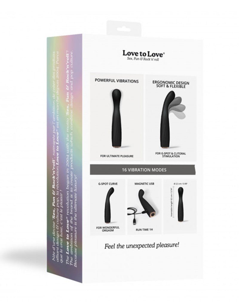 Love to Love Vibrating Feel Me G-Spot Vibrator - zwart - Erotiekvoordeel.nl