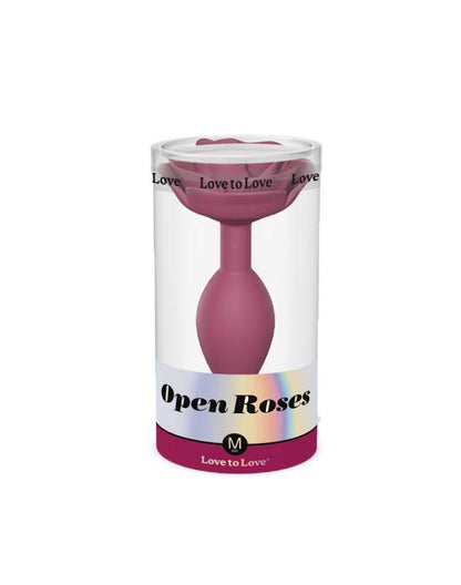 Love to love Open Roos Buttplug - maat M - rood-Erotiekvoordeel.nl