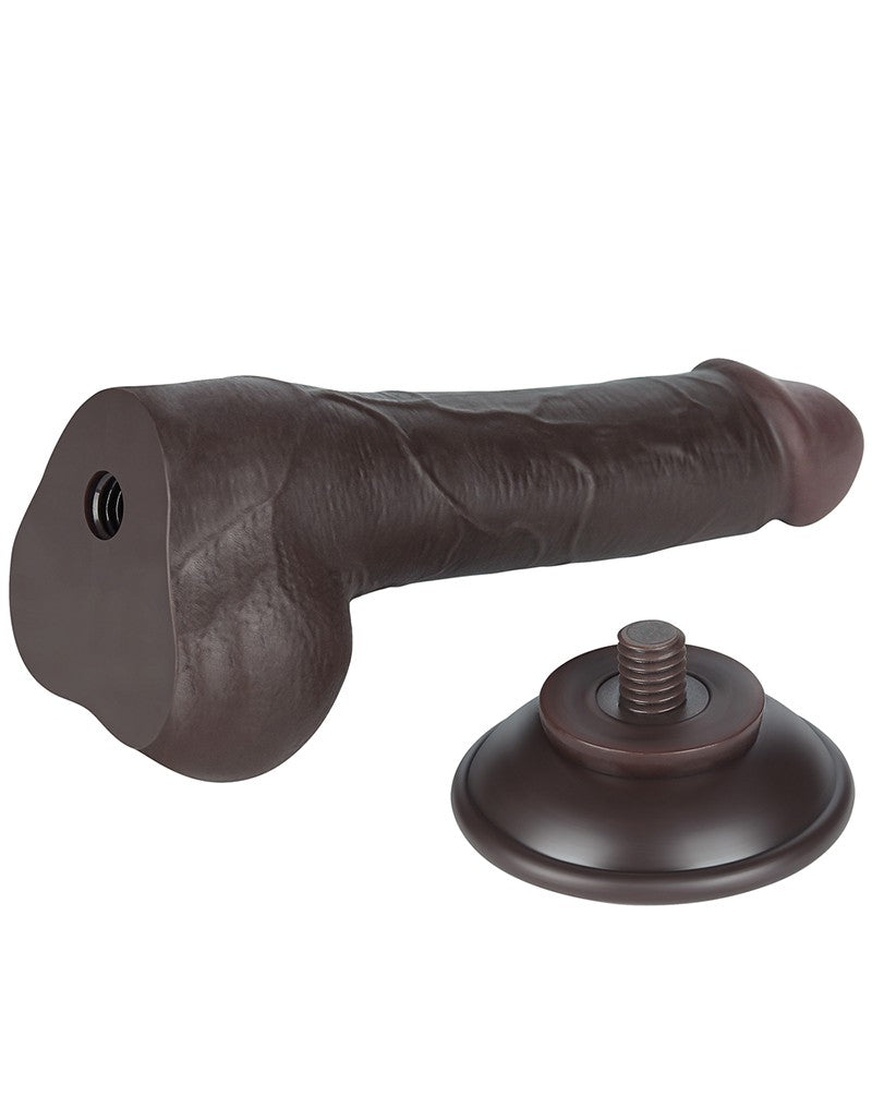 LoveToy - Dildo Met Sliding Skin Technologie - 19,5 cm x Ø 3,6 cm - Zwart-Erotiekvoordeel.nl