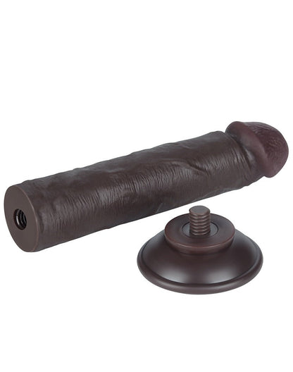 LoveToy - Dildo Met Sliding Skin Technologie - 20 cm x Ø 3,8 cm - Zwart-Erotiekvoordeel.nl