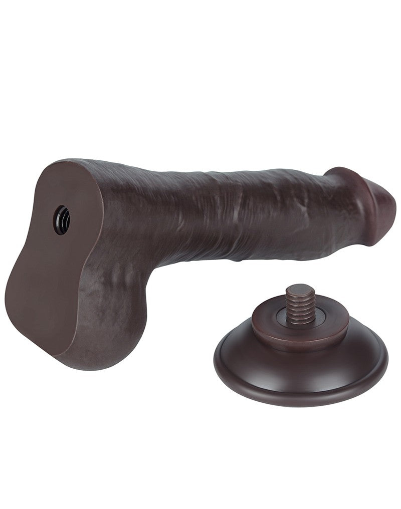 LoveToy - Dildo Met Sliding Skin Technologie - 20 cm x Ø 3,9 cm - Zwart-Erotiekvoordeel.nl