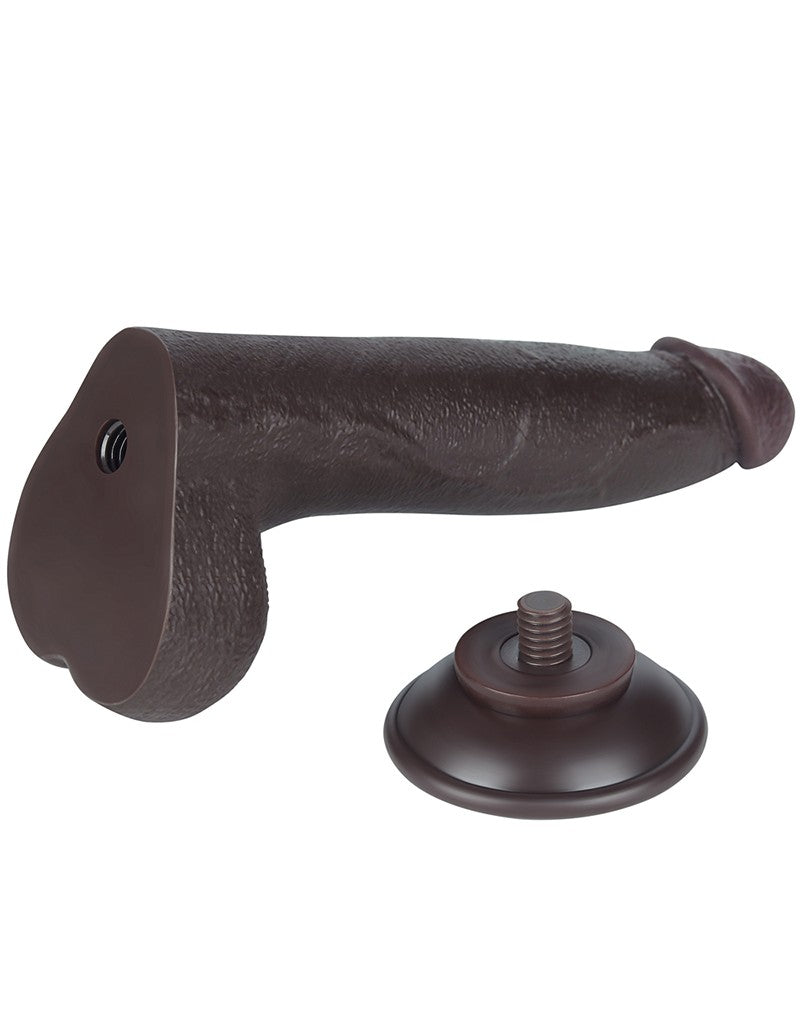 LoveToy - Dildo Met Sliding Skin Technologie - 20 cm x Ø 4 cm - Zwart-Erotiekvoordeel.nl