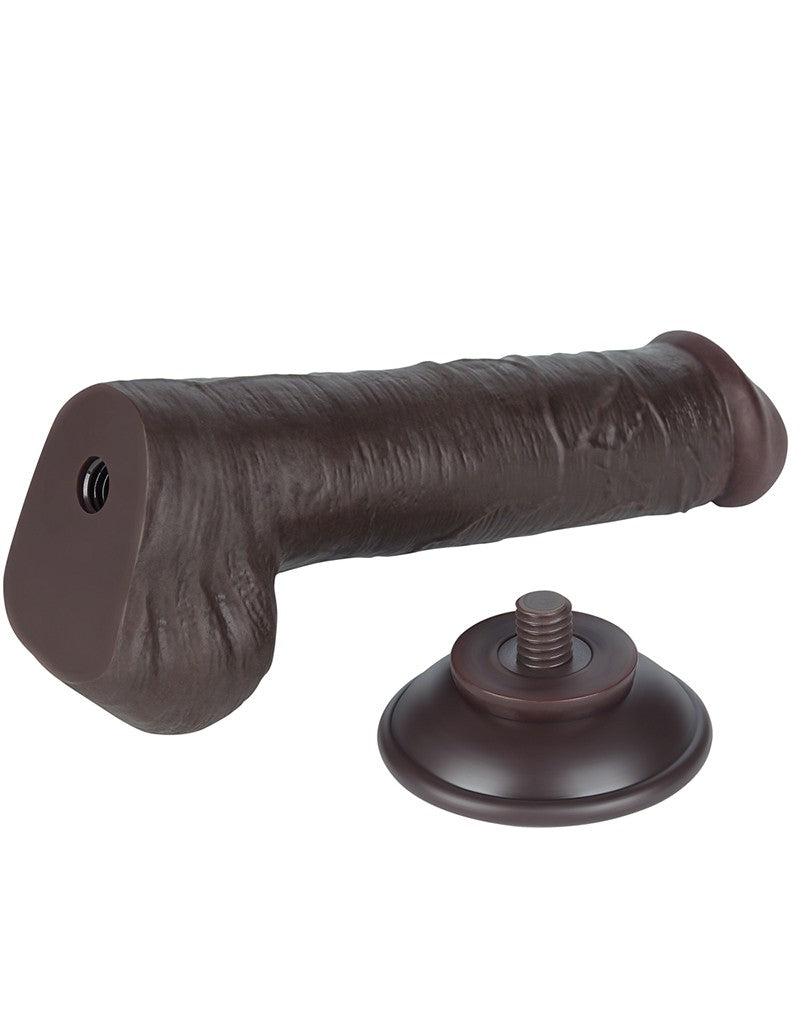 LoveToy - Dildo Met Sliding Skin Technologie - 20,8 cm x Ø 4 cm - Zwart-Erotiekvoordeel.nl