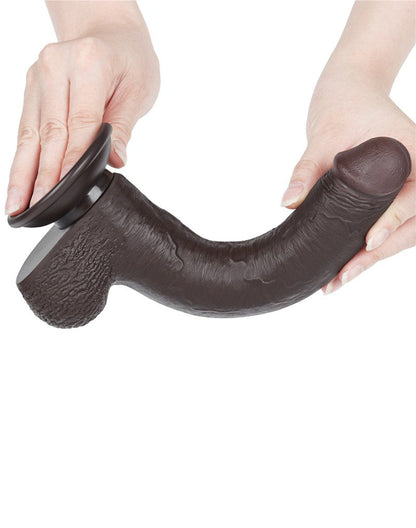 LoveToy - Dildo Met Sliding Skin Technologie - 22 cm x Ø 3,7 cm - Zwart-Erotiekvoordeel.nl