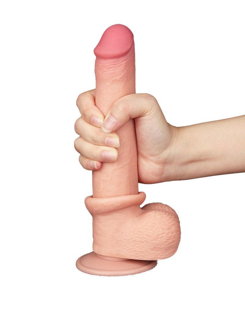 LoveToy - Dildo - Schuifhuid dildo - Lengte 22 cm - Diameter Ø 3.7 cm - Lichte Huidskleur-Erotiekvoordeel.nl