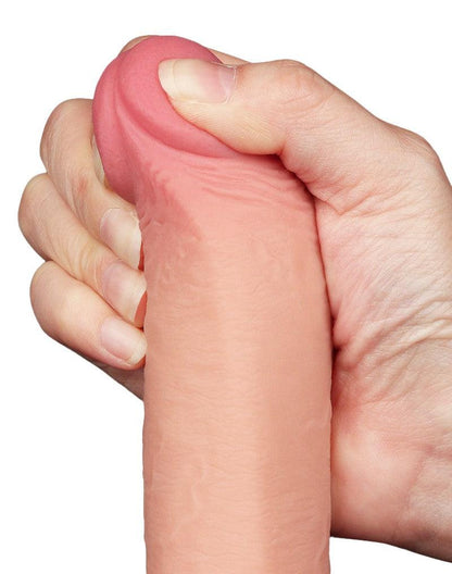 LoveToy - Dildo - Schuifhuid dildo - Lengte 22 cm - Diameter Ø 3.7 cm - Lichte Huidskleur-Erotiekvoordeel.nl