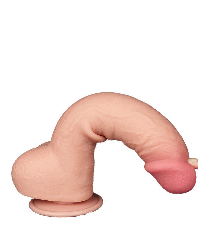 Lovetoy - Dildo - Glijdende Huid Dildo - Lengte 24 cm Diameter Ø 4.3 cm) - Lichte Huidskleur-Erotiekvoordeel.nl