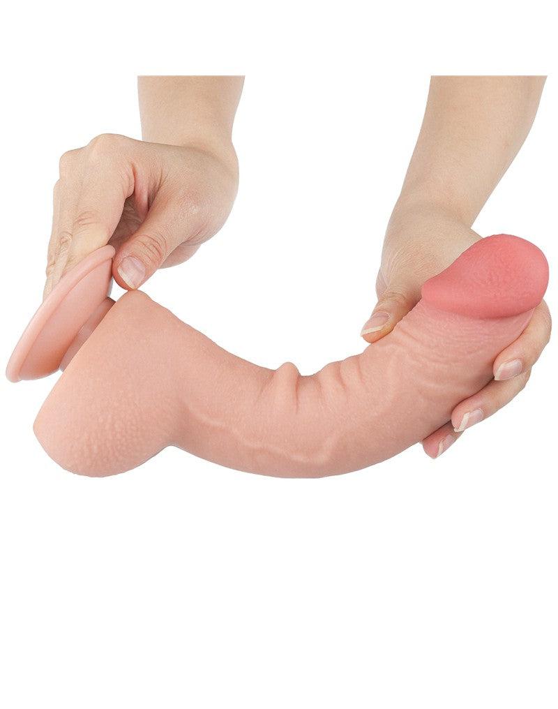 Lovetoy - Dildo - Glijdende Huid Dildo - Lengte 24 cm Diameter Ø 4.3 cm) - Lichte Huidskleur-Erotiekvoordeel.nl