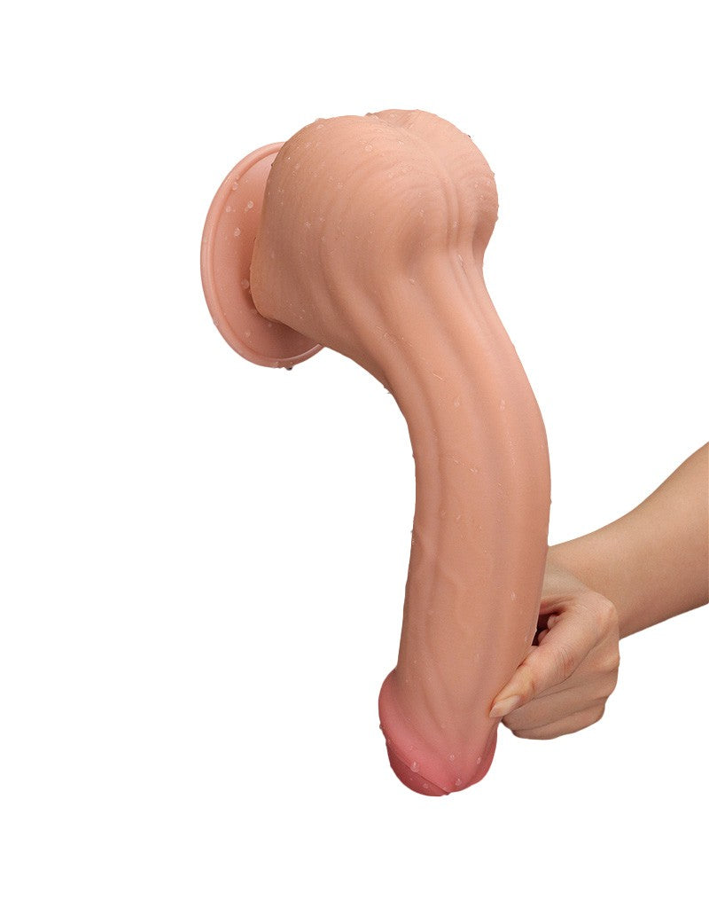 Lovetoy - Dildo -Sliding Skin Dildo - Lengte 29 cm - Lichte Huidskleur-Erotiekvoordeel.nl