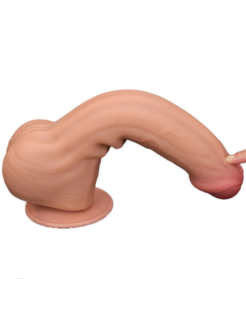 Lovetoy - Dildo -Sliding Skin Dildo - Lengte 29 cm - Lichte Huidskleur-Erotiekvoordeel.nl