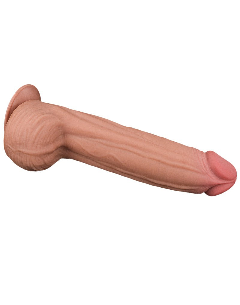 Lovetoy - Dildo -Sliding Skin Dildo - Lengte 31 cm - Lichte Huidskleur-Erotiekvoordeel.nl