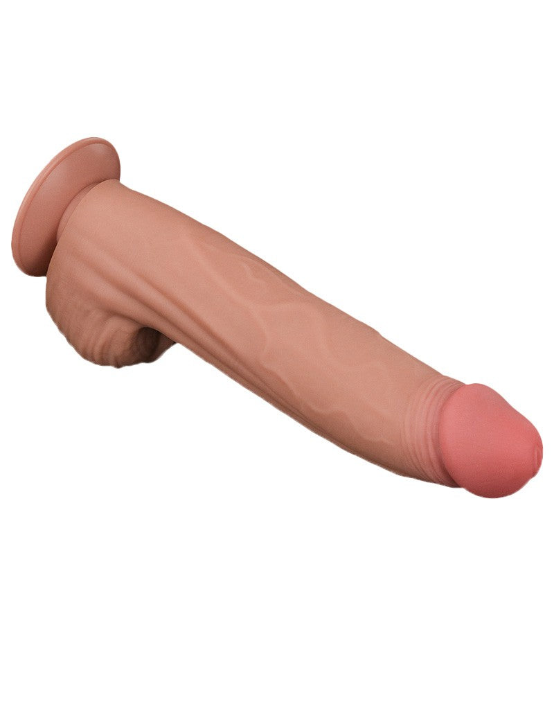 Lovetoy - Dildo -Sliding Skin Dildo - Lengte 31 cm - Lichte Huidskleur-Erotiekvoordeel.nl