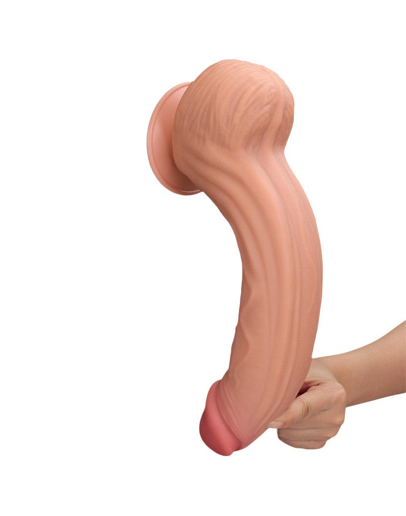 Lovetoy - Dildo -Sliding Skin Dildo - Lengte 31 cm - Lichte Huidskleur-Erotiekvoordeel.nl