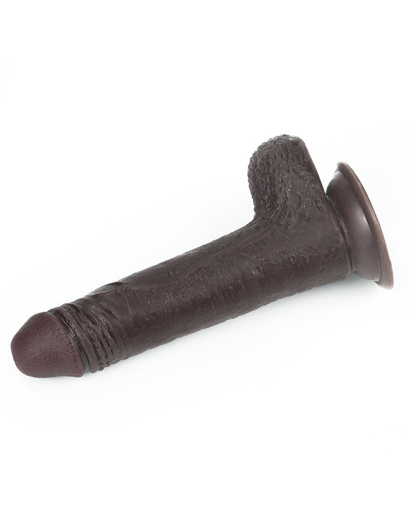 Lovetoy Dildo met Sliding Skin / Bewegende Huid 17.5 x 3.5 cm - bruin-Erotiekvoordeel.nl