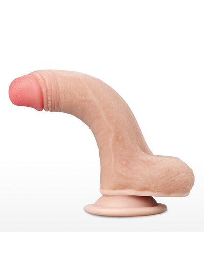 Lovetoy Dildo met glijdende huid 18 cm - blanke huidskleur - Erotiekvoordeel.nl