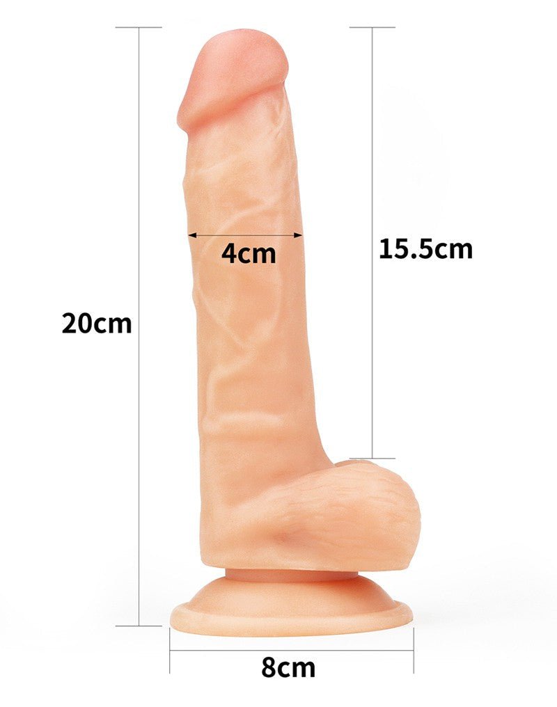 Lovetoy Easy Strap-on Set met dildo van 19 cm met balzak - blanke huidskleur - Erotiekvoordeel.nl