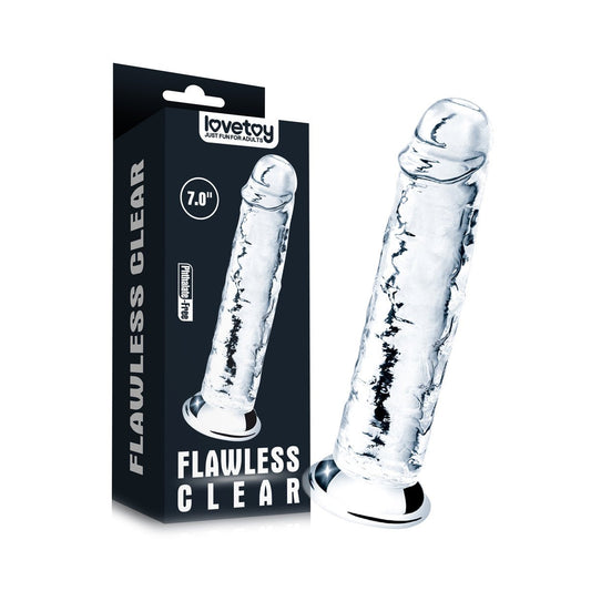 Lovetoy Dildo Flawless 18 x 3,5 cm - transparant - Erotiekvoordeel.nl