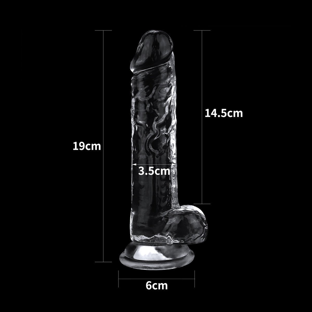 Lovetoy Dildo Flawless 19 x 3,5 cm - transparant - Erotiekvoordeel.nl