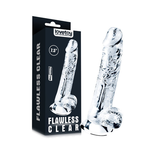 Lovetoy Dildo Flawless 19 x 3,5 cm - transparant - Erotiekvoordeel.nl