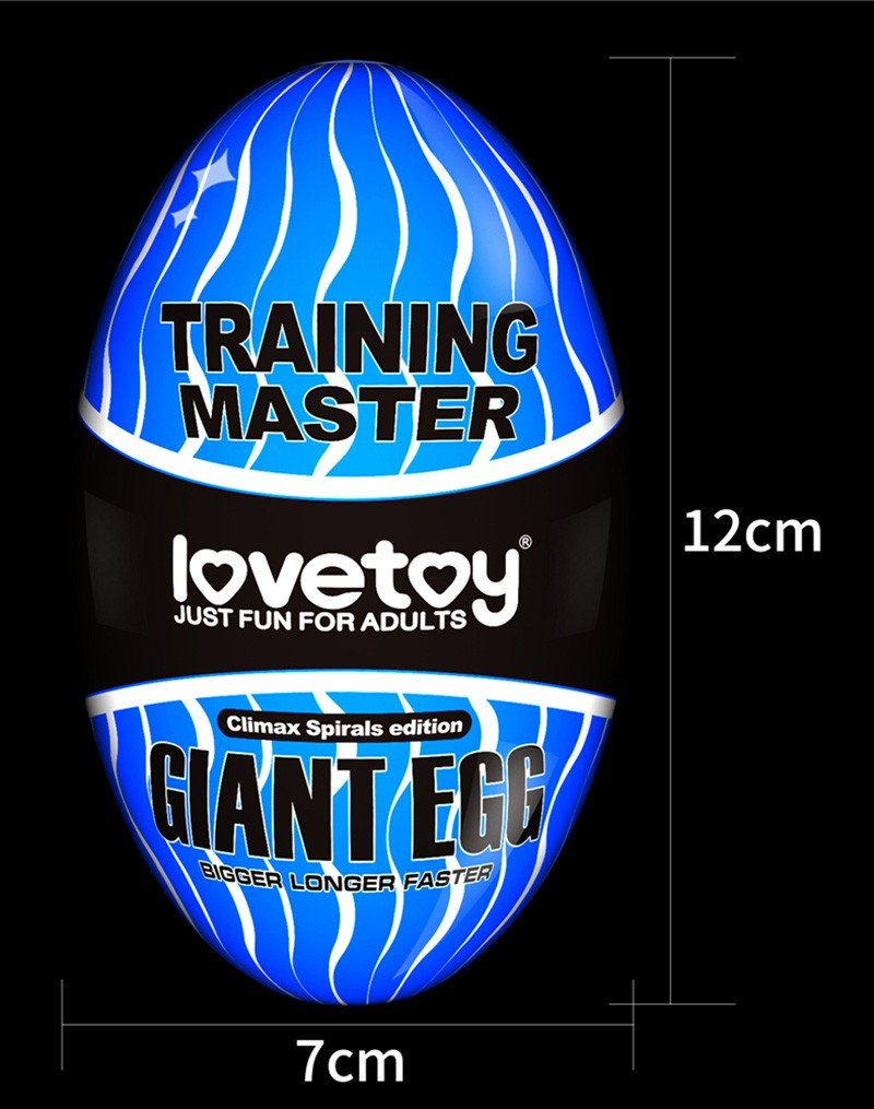 Lovetoy Giant Egg Masturbator Ei - blauw-Erotiekvoordeel.nl