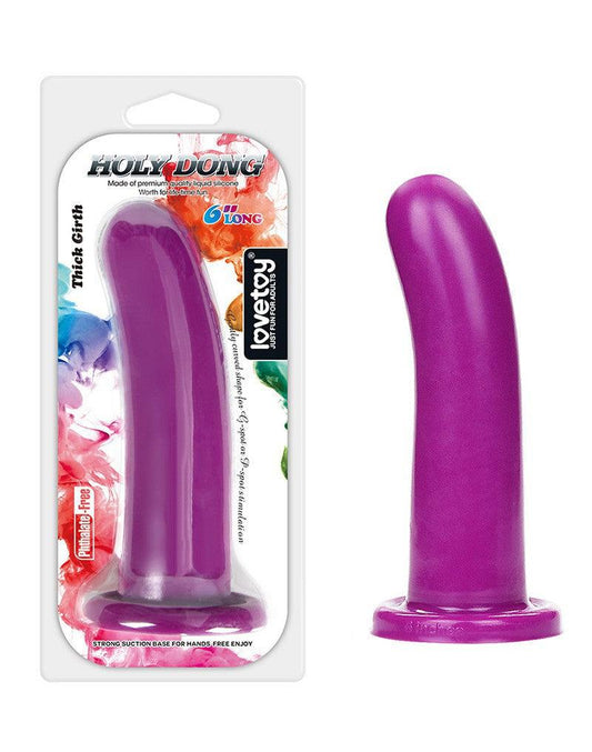 Lovetoy Holy Dong Jelly Dildo van vloeibare siliconen 15.5 cm - paars-Erotiekvoordeel.nl