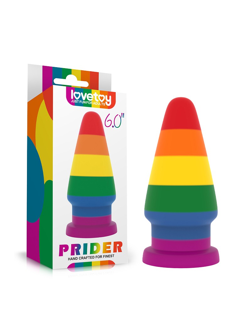 Lovetoy - Rainbow Pride Buttplug 15 cm-Erotiekvoordeel.nl