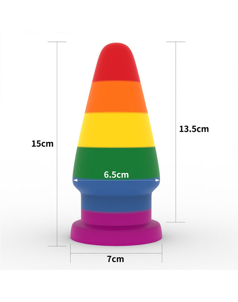 Lovetoy - Rainbow Pride Buttplug 15 cm-Erotiekvoordeel.nl