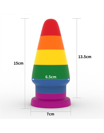 Lovetoy - Rainbow Pride Buttplug 15 cm-Erotiekvoordeel.nl