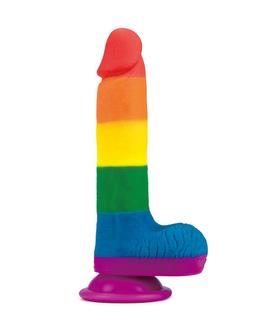 Lovetoy - Rainbow Pride Dildo met Scrotum 19.5 cm-Erotiekvoordeel.nl