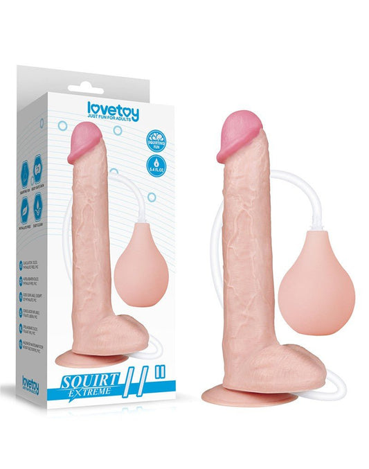 Lovetoy Squirt Extreme Dildo 28 cm - lichte huidskleur-Erotiekvoordeel.nl