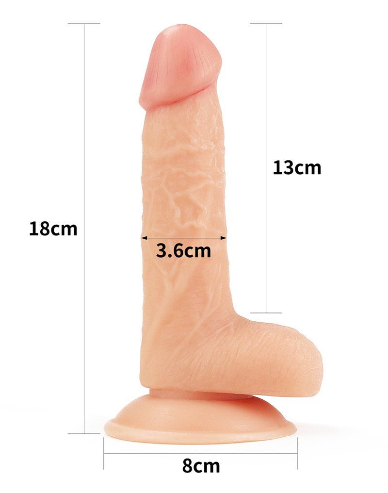 Lovetoy The Ultra Soft Dude Realistische Dildo - 18 x 4 cm - Erotiekvoordeel.nl