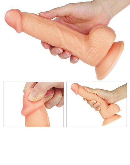 Lovetoy The Ultra Soft Dude Realistische Dildo - 20.5 x 3.5 cm - Erotiekvoordeel.nl