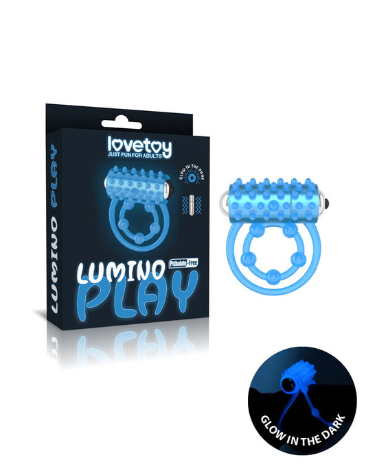 Lovetoy Vibrerende Cockring met nopjes LUMINO PLAY - glow in the dark-Erotiekvoordeel.nl