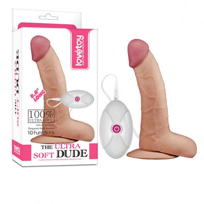 Lovetoy Vibrerende Dildo The Ultra Soft Dude van superzacht materiaal - Erotiekvoordeel.nl