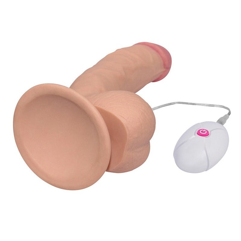 Lovetoy Vibrerende Dildo The Ultra Soft Dude van superzacht materiaal - Erotiekvoordeel.nl