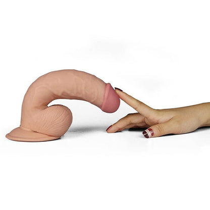 Lovetoy Vibrerende Dildo The Ultra Soft Dude van superzacht materiaal - Erotiekvoordeel.nl