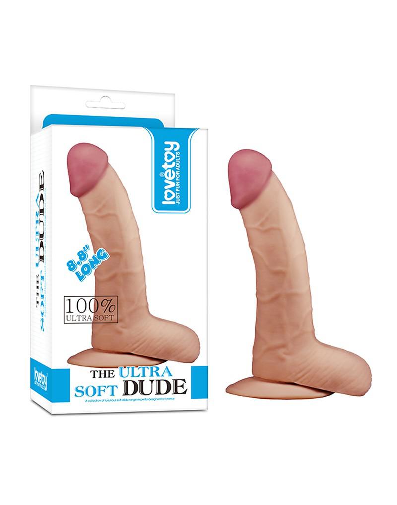 Lovetoy Zachte Dildo The Ultra Soft Dude Dildo 22.5 cm-Erotiekvoordeel.nl