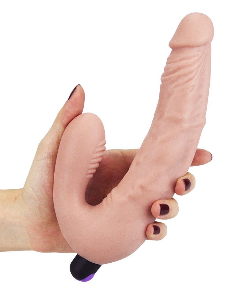 Lovetoy iJoy Dubbele Vibrerende Dildo - lichte huidskleur-Erotiekvoordeel.nl