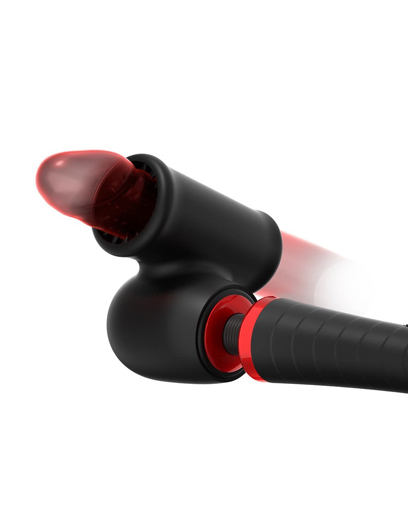 Man.Wand Extreme Powerwand Masturbator en Wand Vibrator met opzetstukken - zwart - Erotiekvoordeel.nl