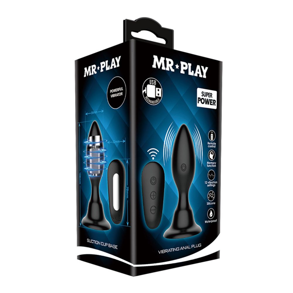 Mr. Play vibrerende anaal plug met afstandsbediening - Classic Buttplug - Erotiekvoordeel.nl