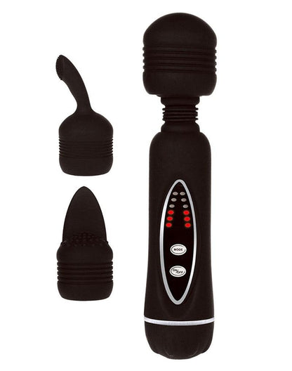 POWER Wand Vibrator met 2 verwisselbare koppen - zwart - Erotiekvoordeel.nl