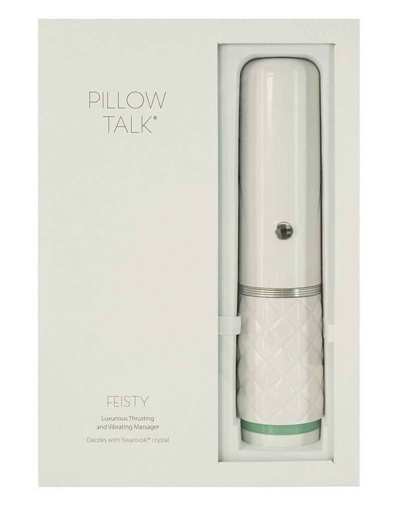 Pillow Talk Feisty Stotende Vibrator met handsfree houder - mintgroen - Erotiekvoordeel.nl