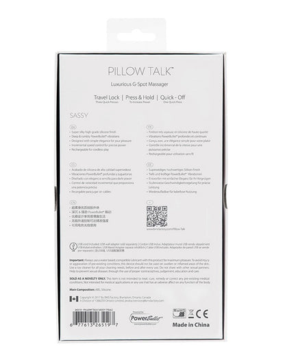 Pillow Talk Sassy G-Spot vibrator - Lichtblauw - Erotiekvoordeel.nl