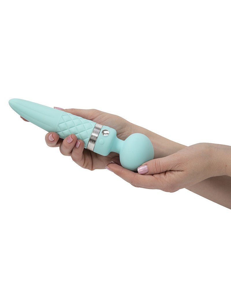 Pillow Talk Sultry Roterende Wand en G-spot Vibrator met verwarmingsfunctie - Lichtblauw - Erotiekvoordeel.nl