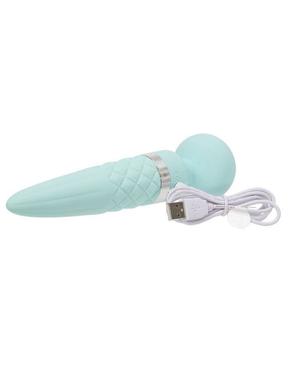 Pillow Talk Sultry Roterende Wand en G-spot Vibrator met verwarmingsfunctie - Lichtblauw - Erotiekvoordeel.nl