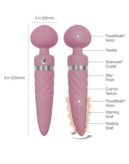 Pillow Talk Sultry Roterende Wand en G-spot Vibrator met verwarmingsfunctie - roze - Erotiekvoordeel.nl