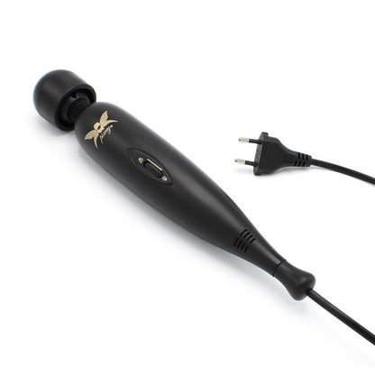 Pixey Turbo - Wand Vibrator - Massager - Black Edition - Met Twee Opzetstukken-Erotiekvoordeel.nl