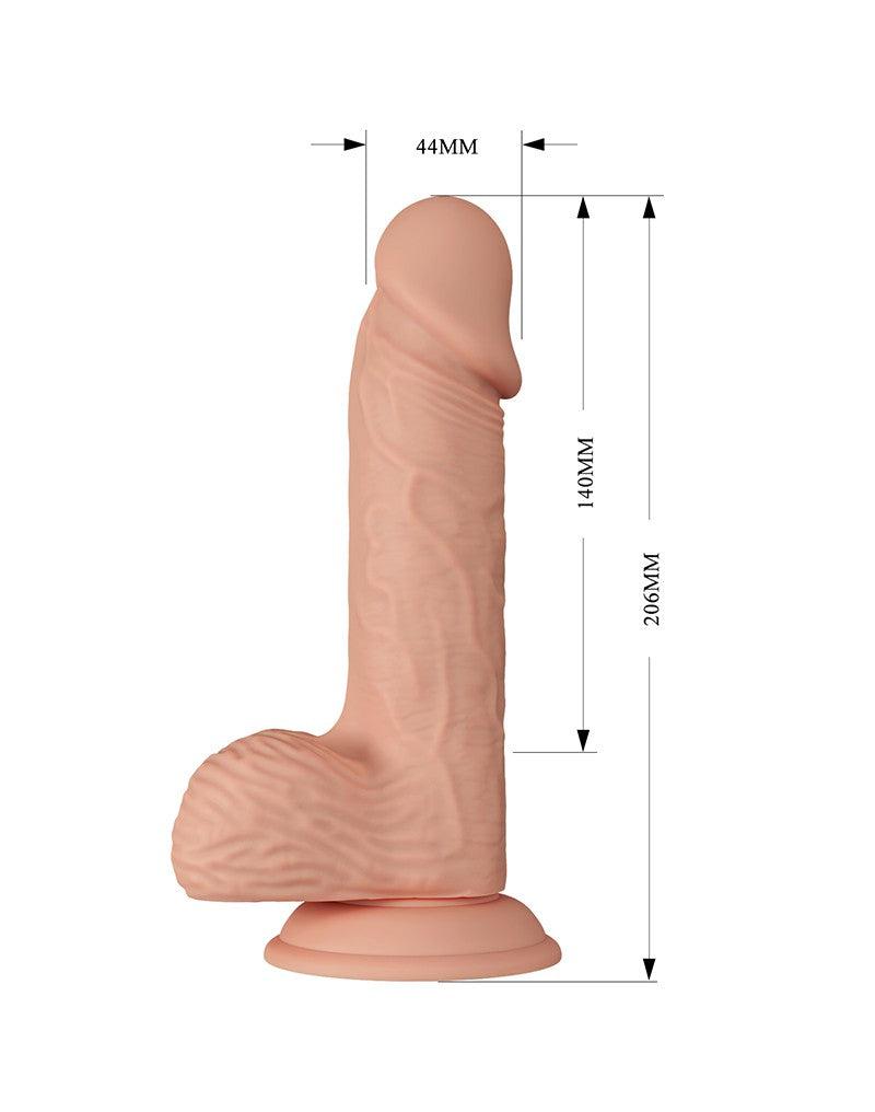 Pretty Love Catoblepas - Dildo - Realistische Vibrerende Dildo - Lengte 206 mm - Lichte Huidskleur - Geeft Levensechte Ervaring-Erotiekvoordeel.nl