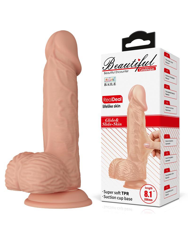 Pretty Love Catoblepas - Dildo - Realistische Vibrerende Dildo - Lengte 206 mm - Lichte Huidskleur - Geeft Levensechte Ervaring-Erotiekvoordeel.nl